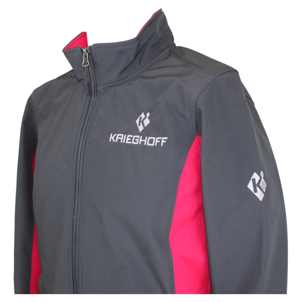 Ladies’ Soft Shell Jacket, Grey/Dark Rose